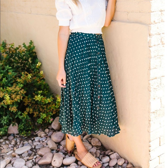 Dash of Pink Dresses & Skirts - Simpler Times Polka Dot Skirt